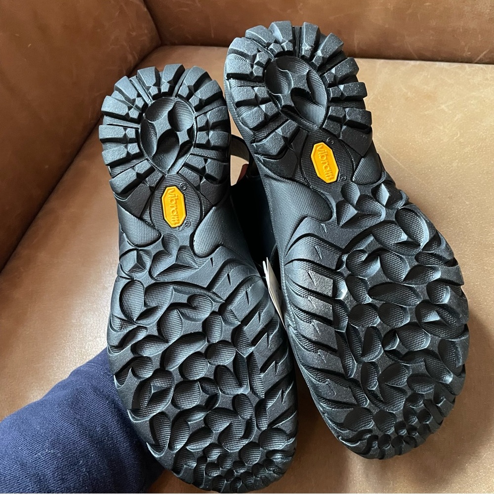 NWT Zara Vibram soled leather sandals lug trek black urban city size 39 - Picture 12 of 12